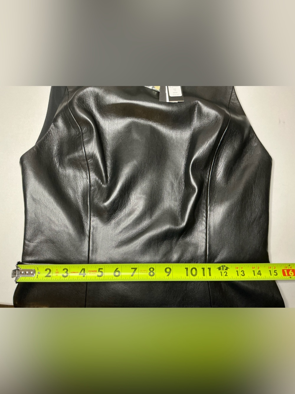 ALICE + OLIVIA  Marcella Faux-Leather Minidress Size 10 (runs small) NWT - Picture 7 of 15
